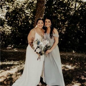 Elegant Blue Bridesmaids Dress